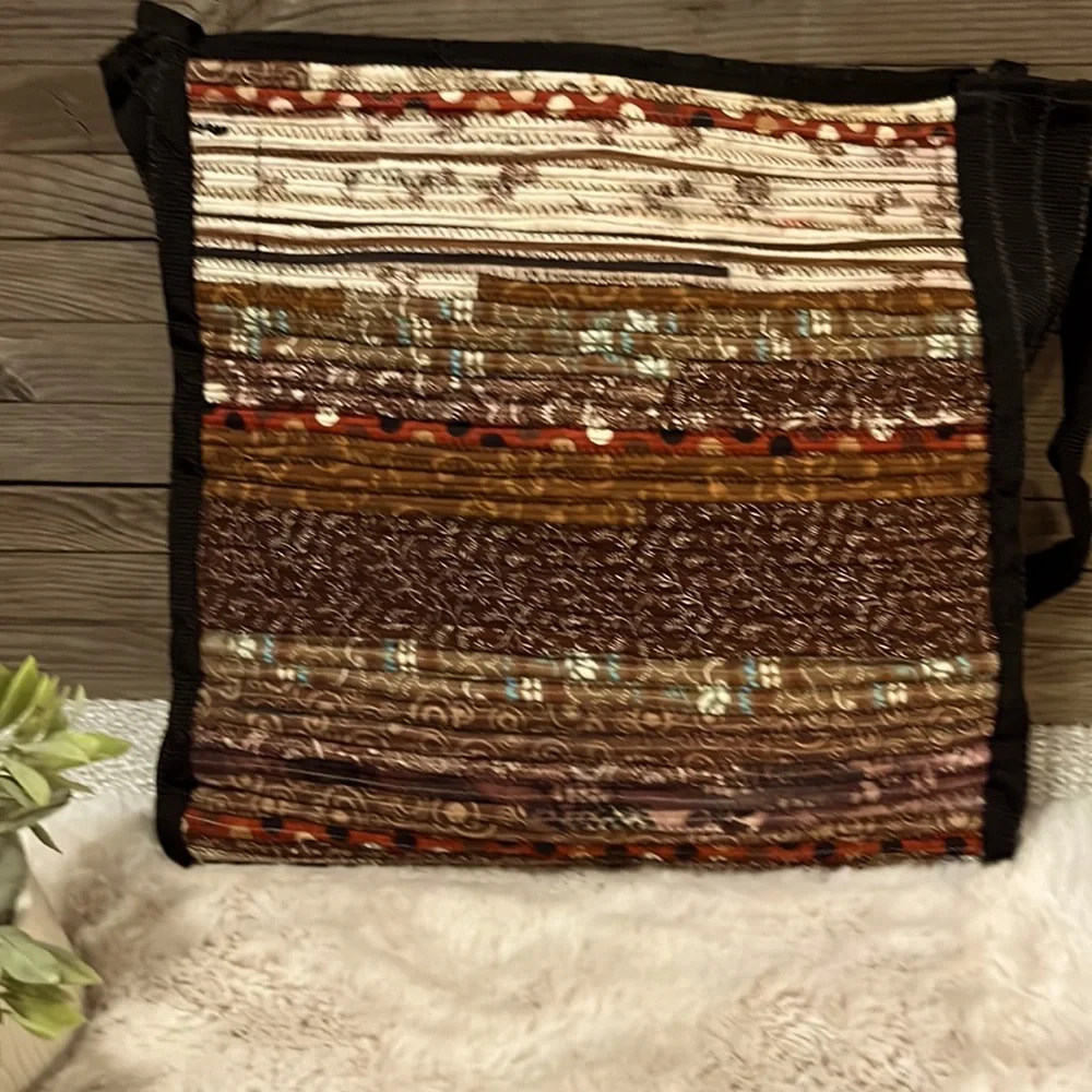 Hand Crafted Patchwork Rug Laptop Computer Tote